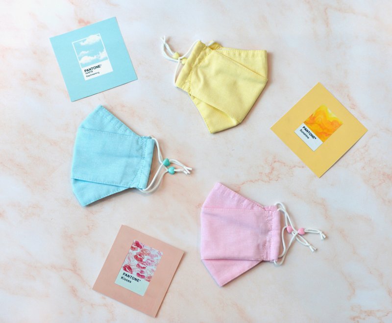 素色款 手工制口罩套 1 件组 - 4 层布料 棉质双层纱 - 口罩 - 棉．麻 