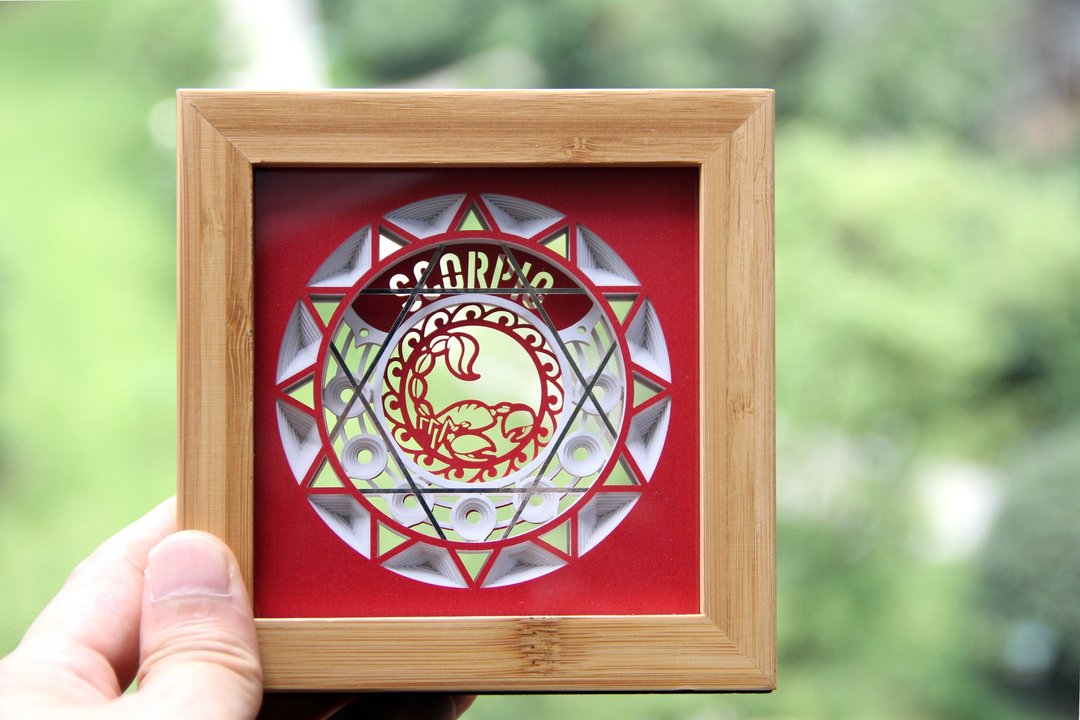 星座  天蝎座 纸雕 镜框 摆饰 - 画框/相框 - 其他材质 