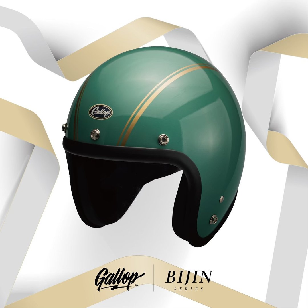 GALLOP BIJIN SERIES HELMET 美人系 3/4半罩安全帽 湖水绿 - 安全帽 - 其他材质 