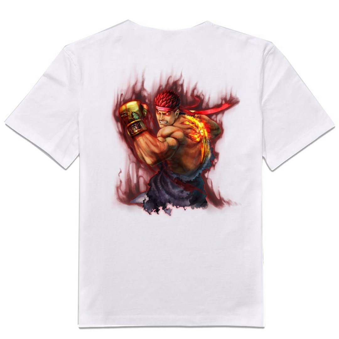 白色杀意隆T-shirt (街头霸王/快打旋风/Street Fighter系列) - 中性连帽卫衣/T 恤 - 棉 