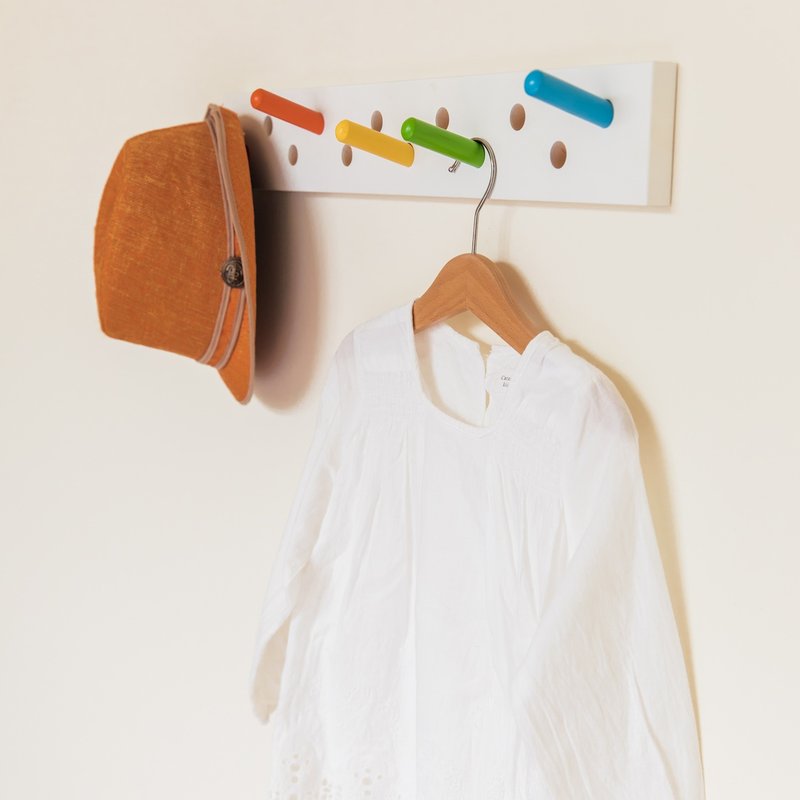 【衣帽架-5勾】儿童挂衣架 吊衣架  衣架 玄关衣帽架 - 衣架/挂勾 - 木头 