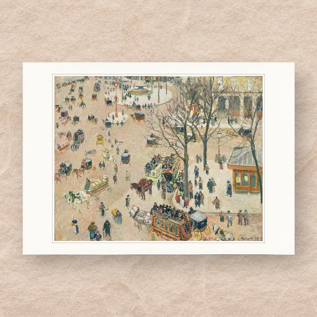 【B4 艺术画卡・B4 Poster】毕沙罗・法兰西喜剧院广场 - 海报/装饰画/版画 - 纸 多色