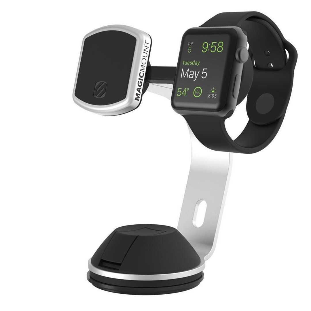 SCOSCHE 桌上型手机/Apple Watch 两用磁吸式支架 - 手机座/防尘塞 - 塑料 黑色