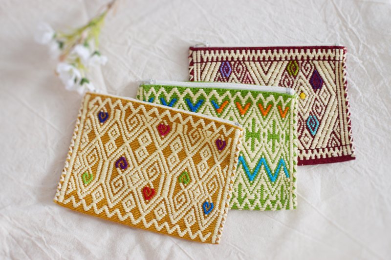 恰帕斯手缝民族零钱包 (余三款) - 零钱包 - 棉．麻 