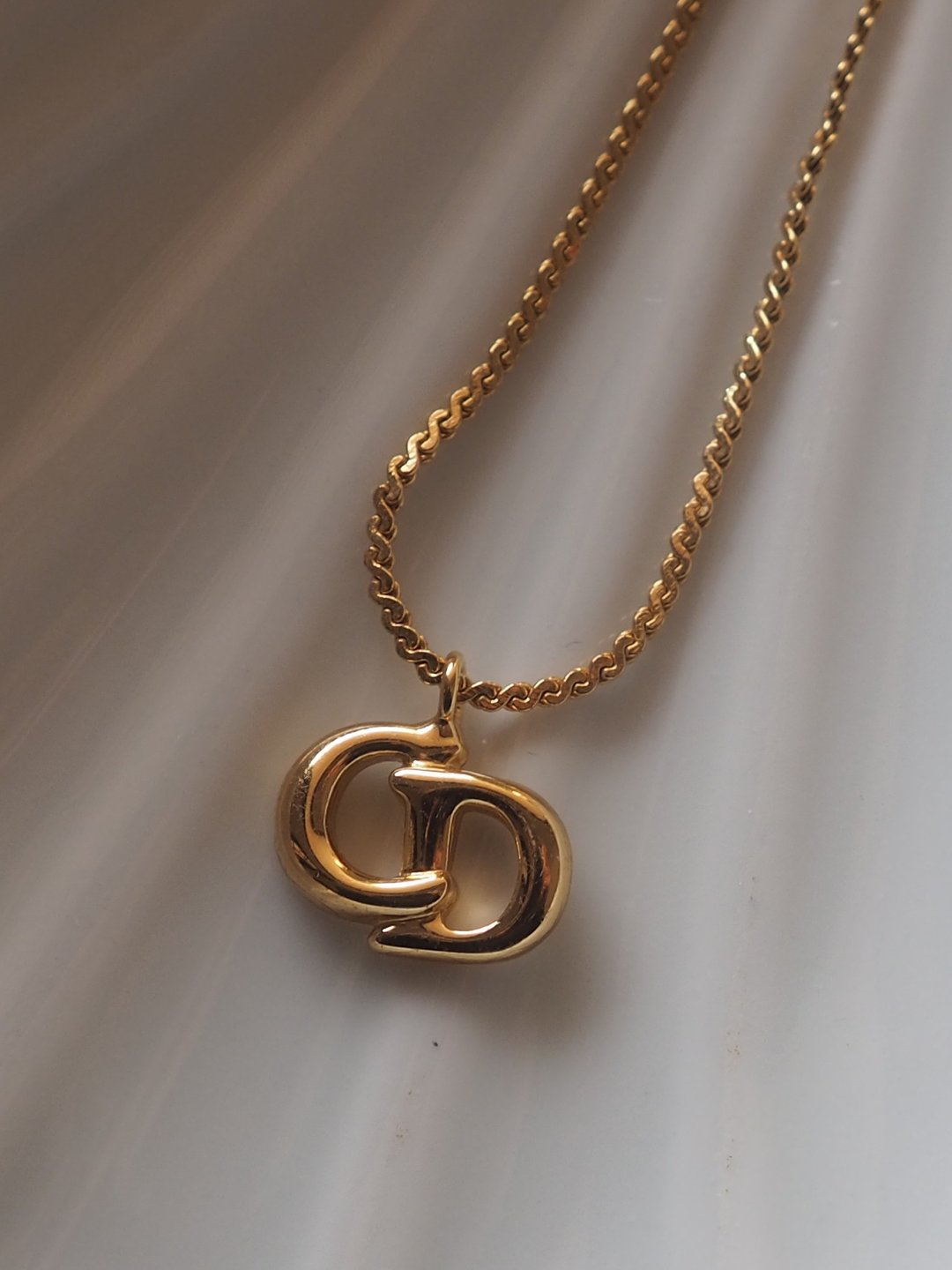Christian Dior 迪奥 CD Logo 项链 金色 古董精品 - 项链 - 其他金属 金色