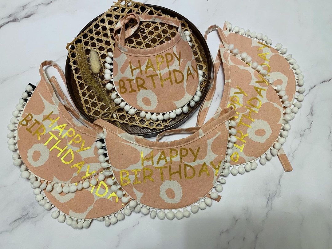 宠物领巾 烫贴生日巾 - 项圈/牵绳 - 棉 多色