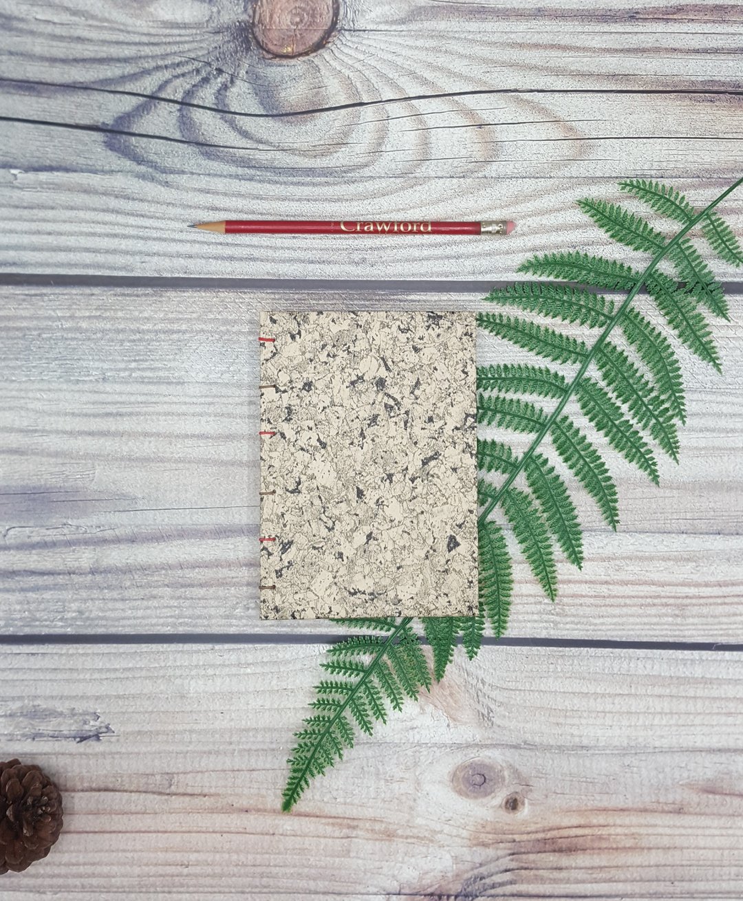 手工缝制笔记本 (Journal)，硬壳封面，Amarone Granite 石纹 - 笔记本/手帐 - 纸 