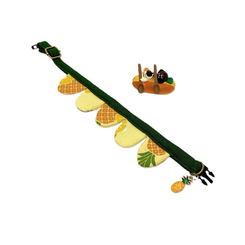 MaoFenBiBi 要吃凤梨吗 - 手做花瓣项圈 & 手工项圈 - 项圈/牵绳 - 棉 