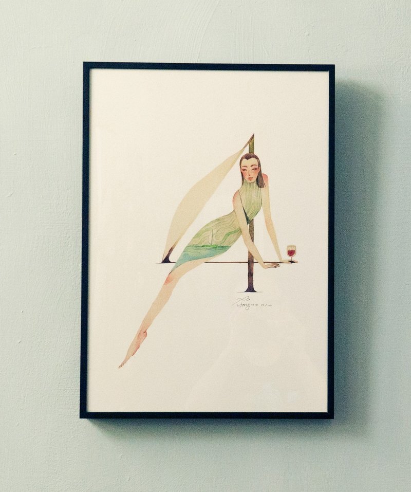 限量复制挂画【忆起你的原始灵魂】 4号 微风 (含框) - 海报/装饰画/版画 - 纸 绿色
