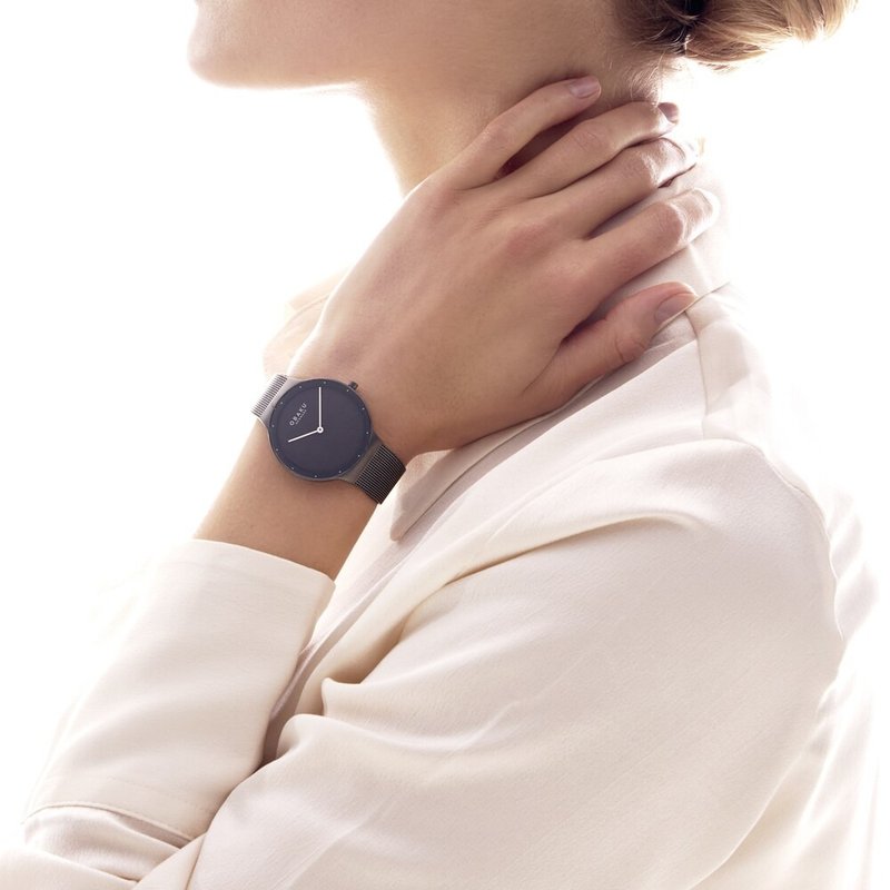 OBAKU 纯粹星空丹麦设计腕表-星夜灰-V307LXUUMU-34mm - 女表 - 不锈钢 灰色