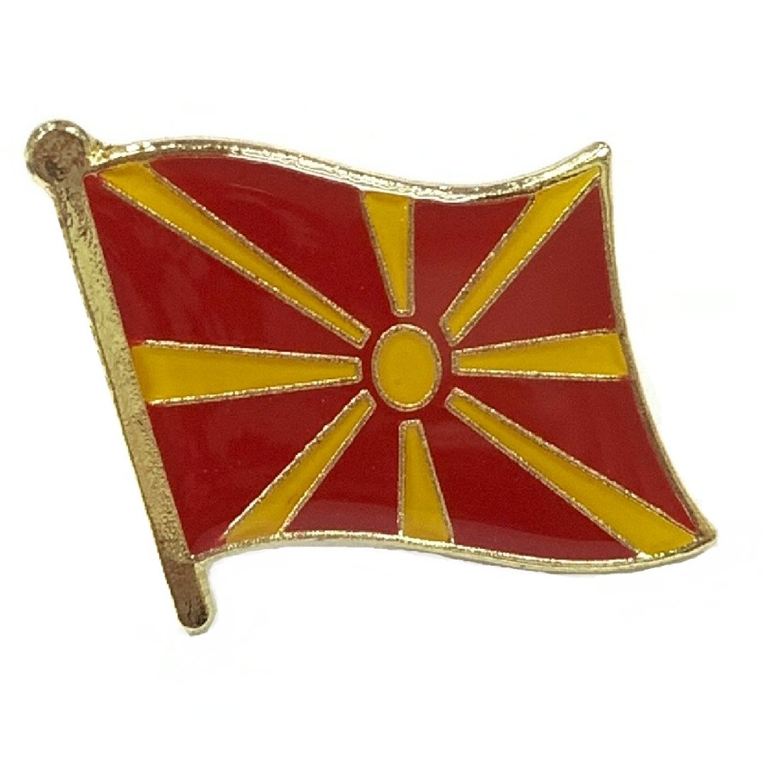 North Macedonia 北马其顿 国旗国徽徽章 游行 国家胸针 国徽配饰 - 胸针 - 其他材质 多色