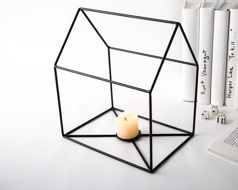 Wirehouse Candleholder // Lantern // Decor for modern home // FREE SHIPPING // - 蜡烛/烛台 - 其他金属 黑色