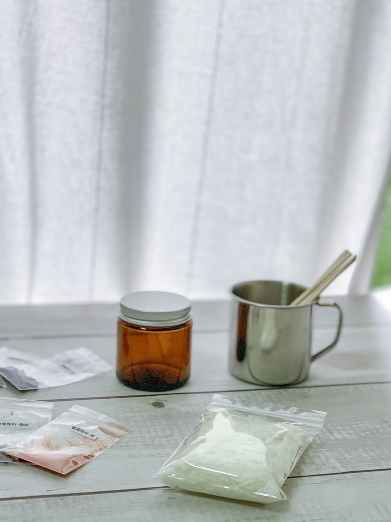 【 DIY材料包 】居家体验-手作香氛蜡烛 A、B两款 - 蜡烛/香氛/手工皂 - 蜡 