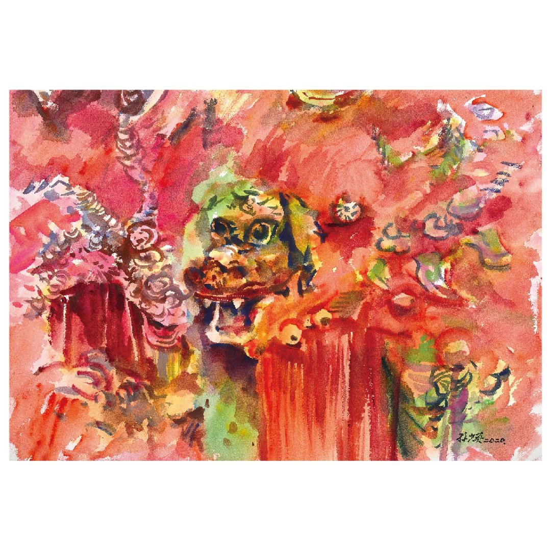 贺岁新年系列 舞龙 - 卡片/明信片 - 纸 多色