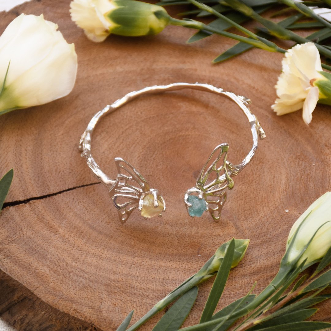 Butterfly Bangle - 手链/手环 - 铜/黄铜 银色