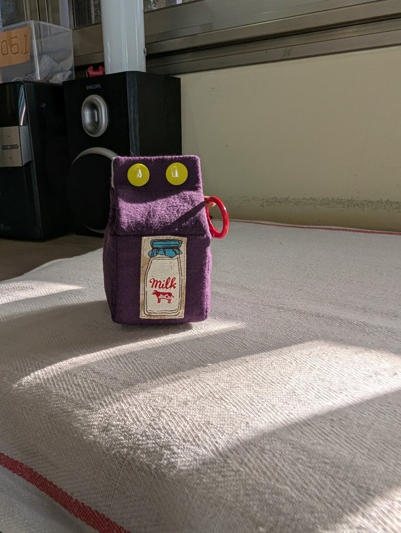 牛奶盒零钱包挂饰 - 零钱包 - 棉．麻 