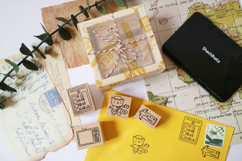 邮寄手帐//印章组 - 印章/印台 - 木头 