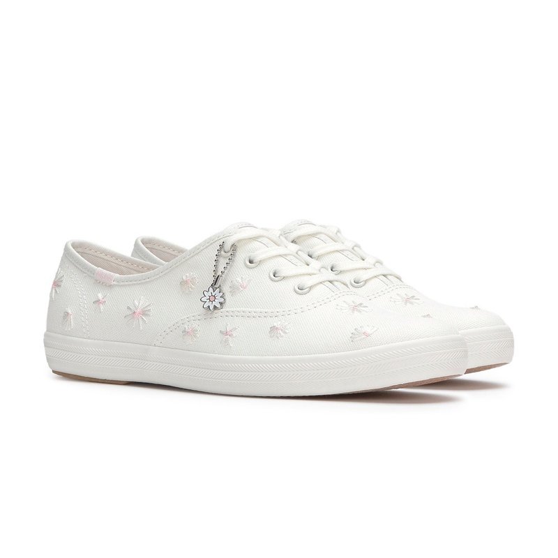KEDS CHAMPION CANVAS DAISY EMBROIDERY 经典刺绣帆布鞋 WF68576 - 女款休闲鞋 - 真皮 