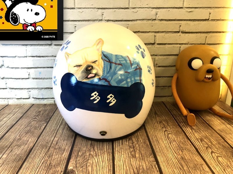 手绘疯 定制化 狗狗 猫猫 安全帽 彩绘 纪念 礼物 生日 情人节 - 订制画像 - 其他材质 多色