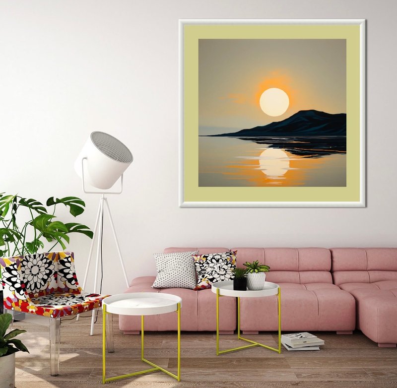 礼物画 墙饰 山水画 天空画 海洋艺术 墙饰 原创手绘 - 海报/装饰画/版画 - 棉．麻 多色