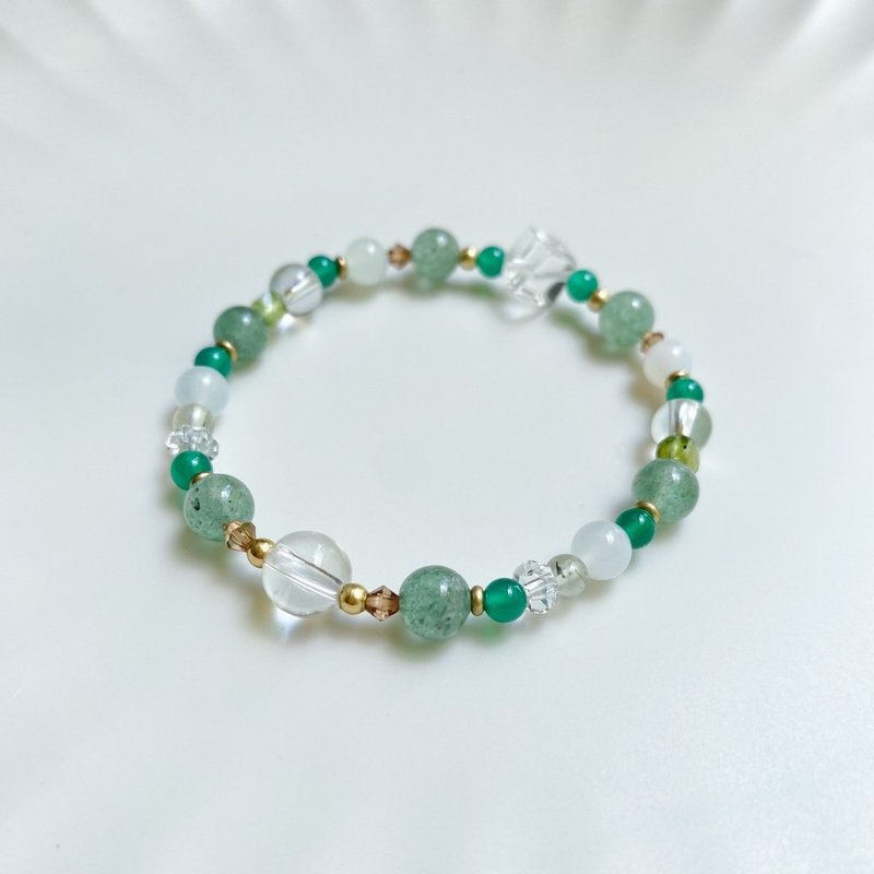 名画系列【橄榄树园】梵谷 / 天然水晶手链 - 手链/手环 - 水晶 