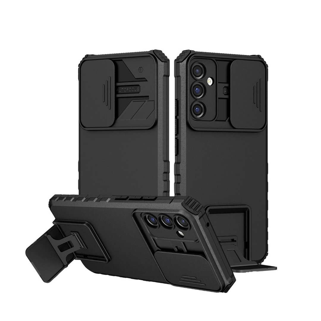 CASE SHOP Samsung A34 5G A54 5G 支架站立保护壳 - 手机壳/手机套 - 人造皮革 黑色