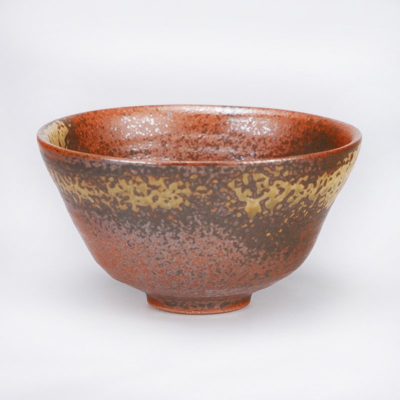 樱花木灰釉│落灰铁红釉│茶碗│原厂保证 快速出货│圣诞礼物 - 茶具/茶杯 - 陶 橘色