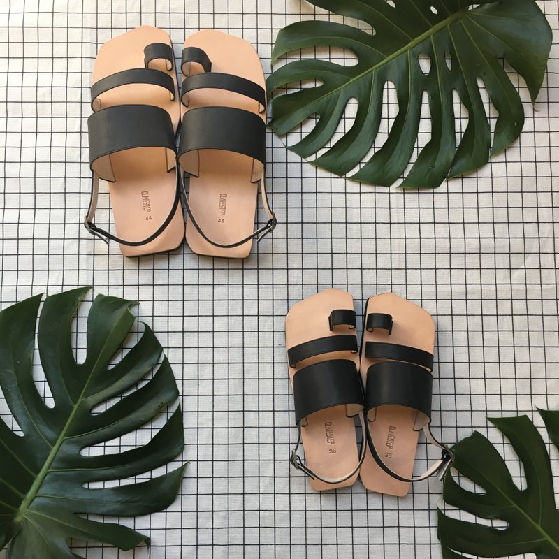 CLAVESTEP XIII Sandals - 真皮女凉鞋-十三 - 女款休闲鞋 - 真皮 黑色