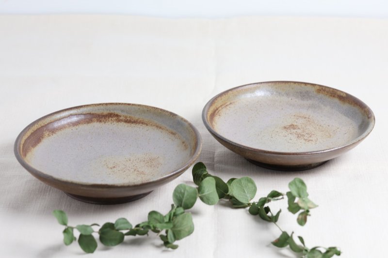 灰绿枇灰盘 - 盘子/餐盘/盘架 - 陶 