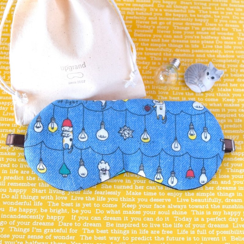 休息貓/眼罩/旅游/睡眠/ - 眼罩 - 棉．麻 蓝色