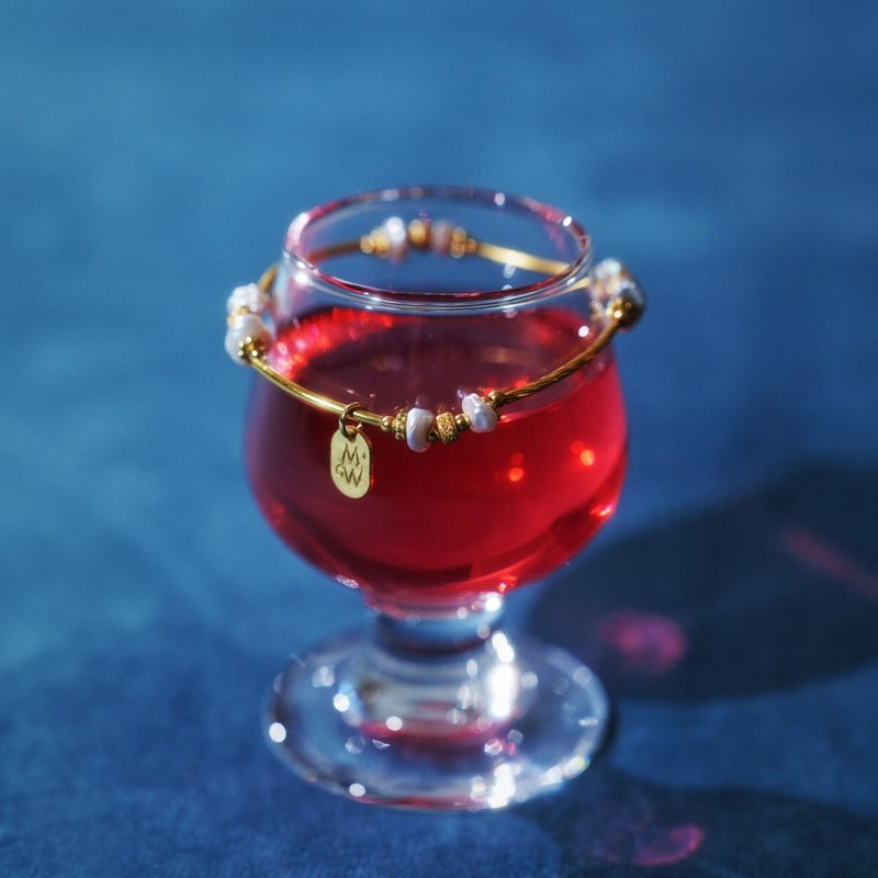 马尔代夫假期 I 珍珠黄铜手链 C1713 - 手链/手环 - 宝石 