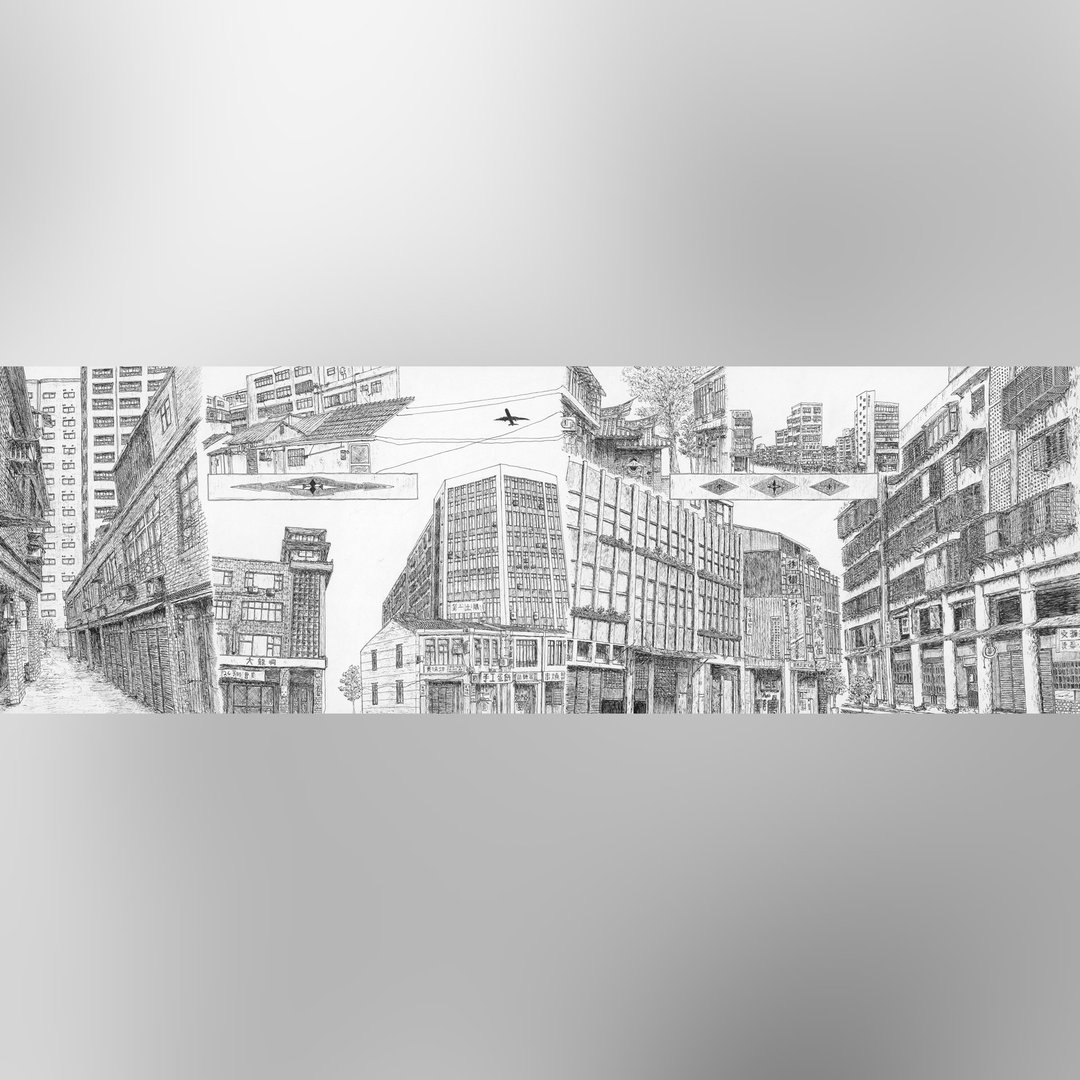 大龙峒, 台北, 原画 - 墙贴/壁贴 - 纸 白色