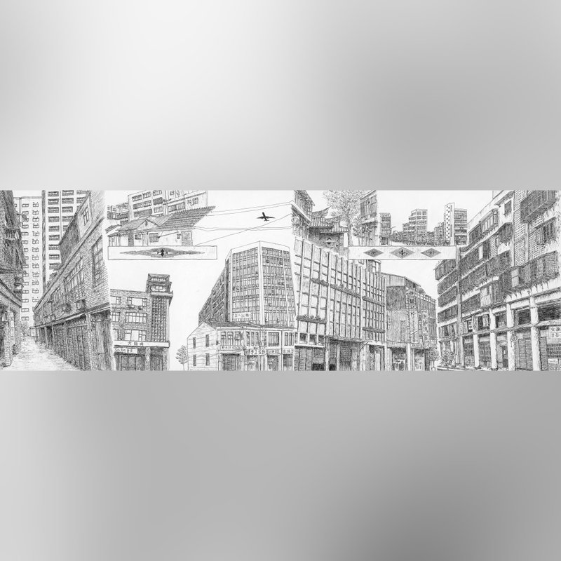 大龙峒, 台北, 原画 - 墙贴/壁贴 - 纸 白色