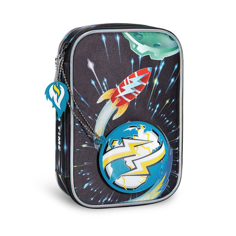 Tiger Family FunTime趣味文具收纳包 - 极速闪电 - 化妆包/杂物包 - 其他材质 黑色