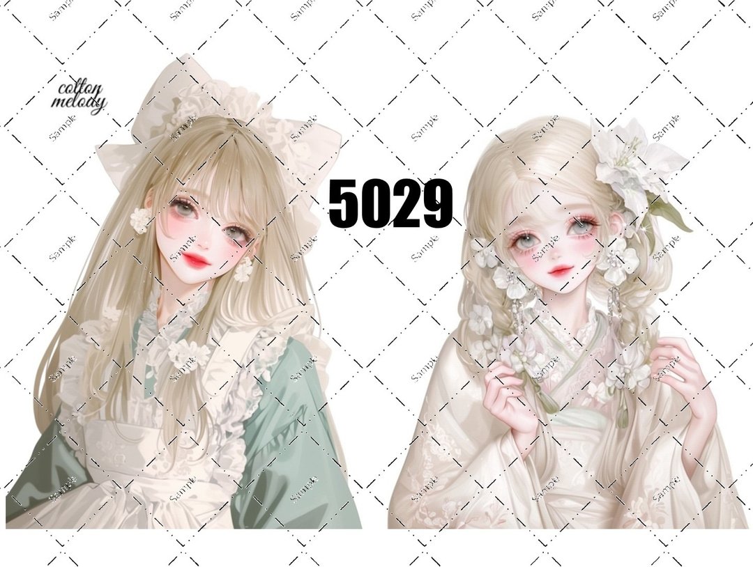 original sticker no.5029 人物贴纸 原创贴纸 原创人物贴纸 装饰贴纸 cotton melody - 贴纸 - 纸 