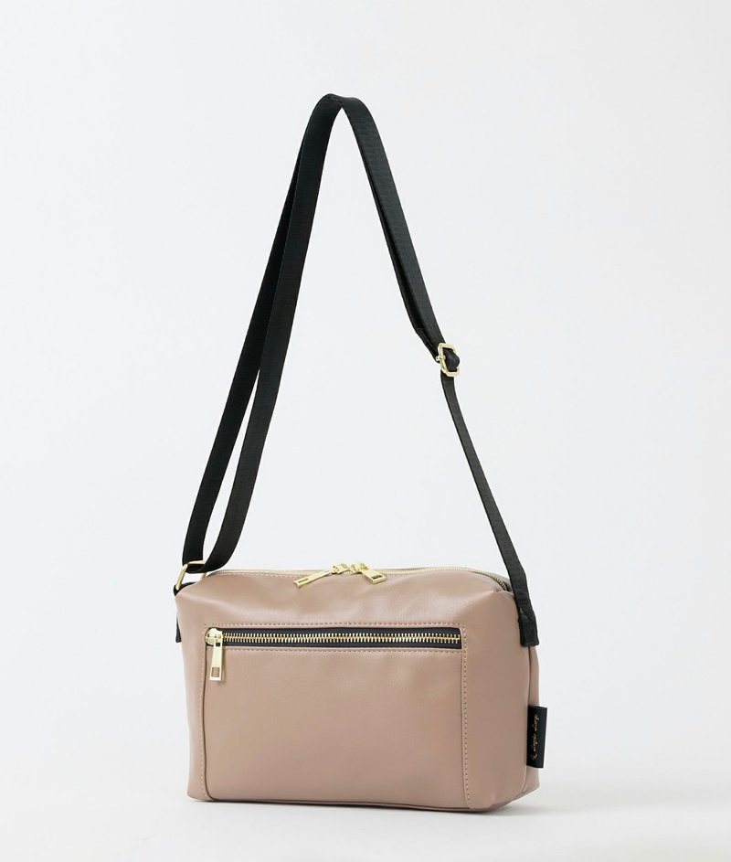 Legato Largo - Urban系列 PU软皮超轻斜背手袋 米色 LH-X0281 - 侧背包/斜挎包 - 人造皮革 卡其色