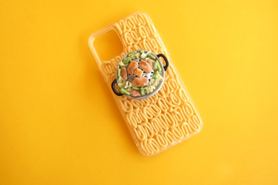 MAMA CASE + BBQ Griptok - 手机壳/手机套 - 硅胶 黄色