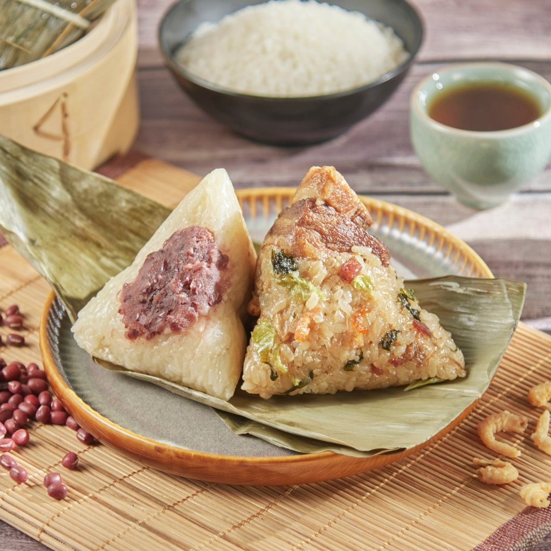 【红豆食府】综合双享粽礼盒 (上海菜饭鲜肉粽 2 入 + 豆沙粽 2 入)(含运 - 五谷杂粮/米 - 其他材质 