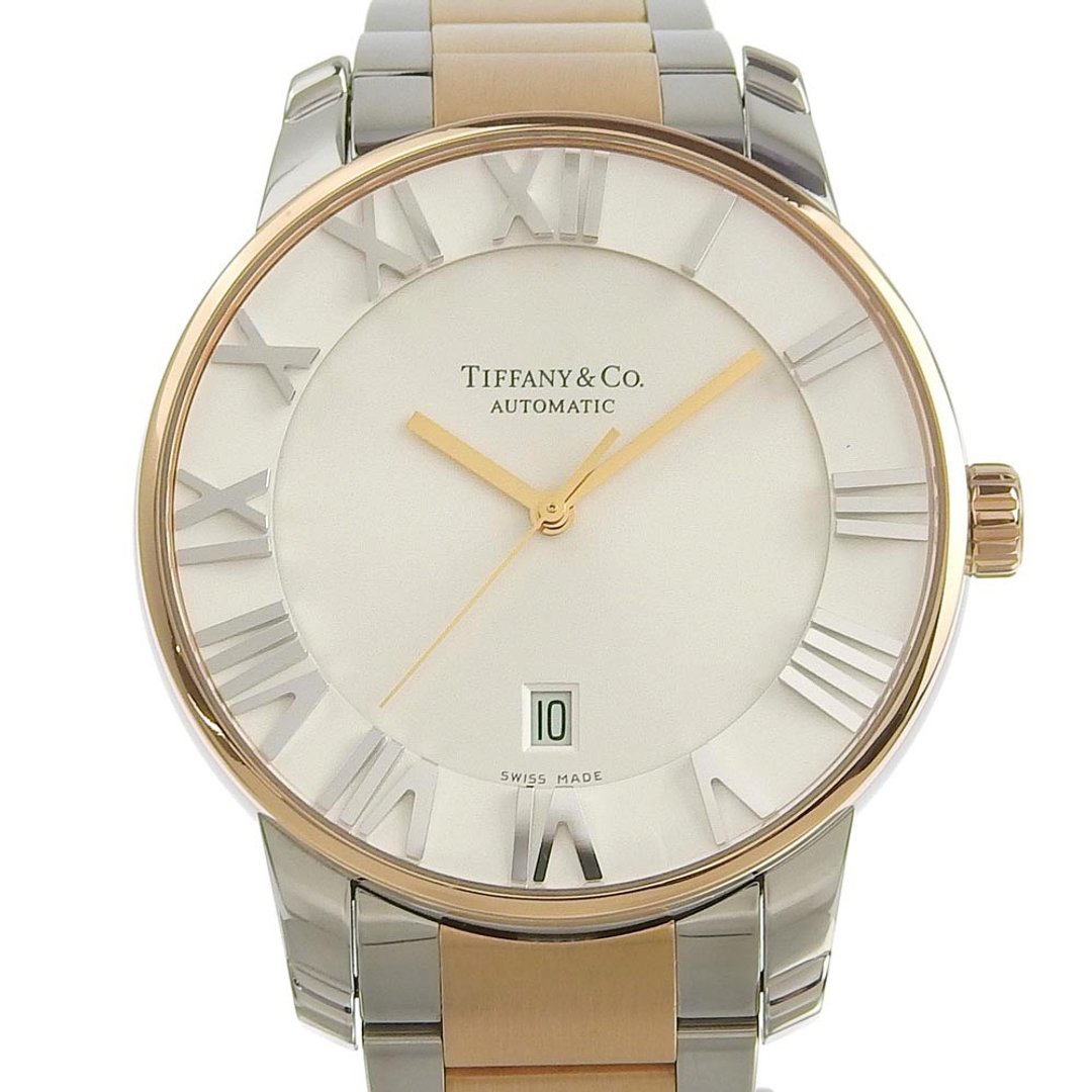 【日本直送】蒂芙尼 TIFFANY&Co. Atlas Dome 腕表 Z1810.68.13A21A.00A 金色 自动上链 男士【二手】 - 女表 - 不锈钢 白色