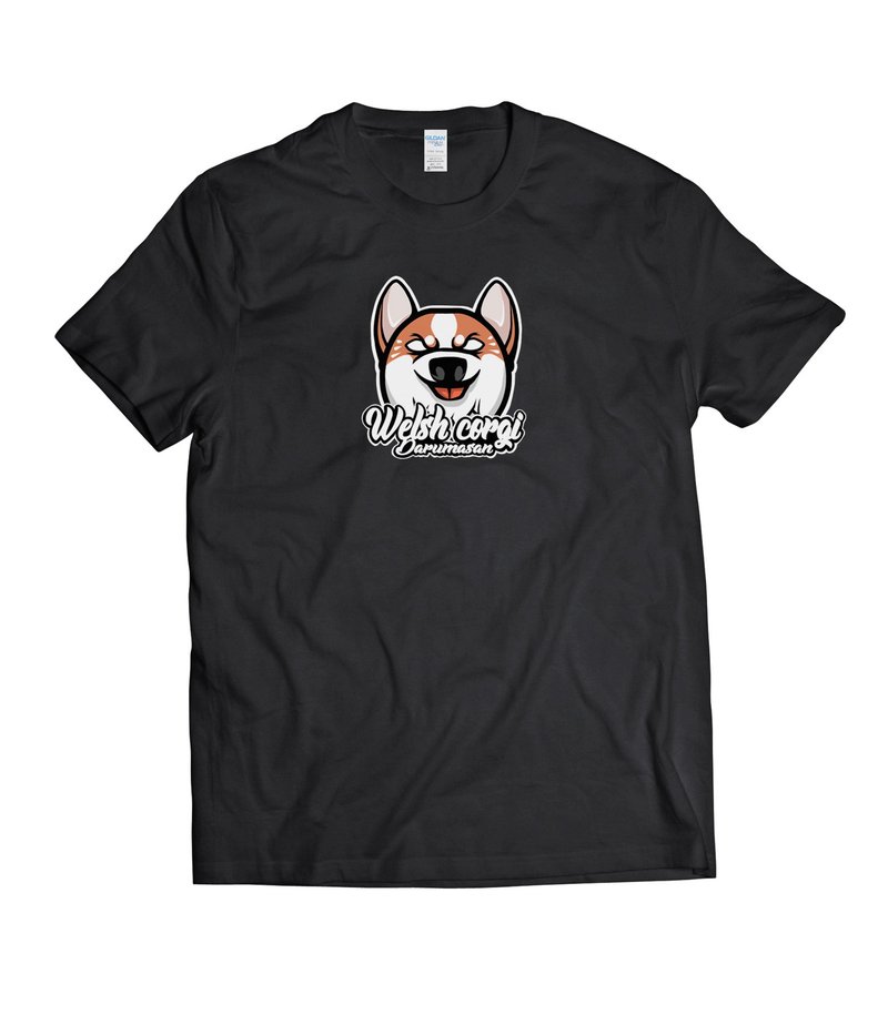 柯基不倒翁-T-shirt 白/黑/灰/藏青 - 男装上衣/T 恤 - 棉．麻 多色
