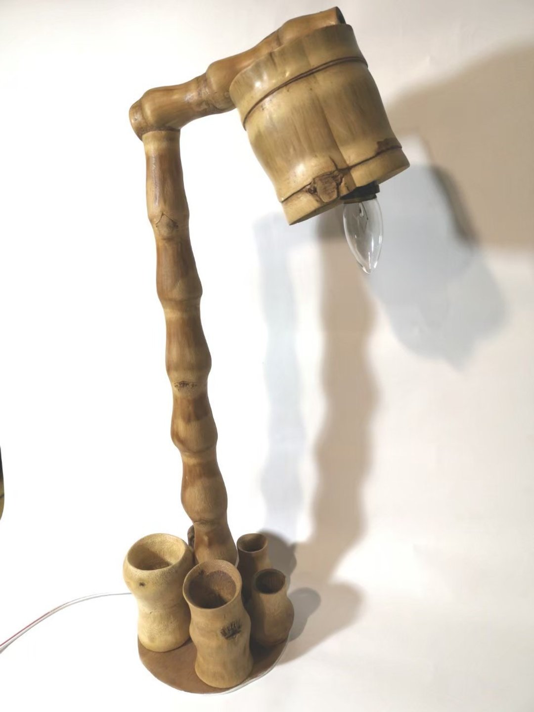 -笔筒台灯- 立灯 台灯 桌灯 漂流木灯 夜灯 气氛灯 造型灯 - 灯具/灯饰 - 竹 咖啡色