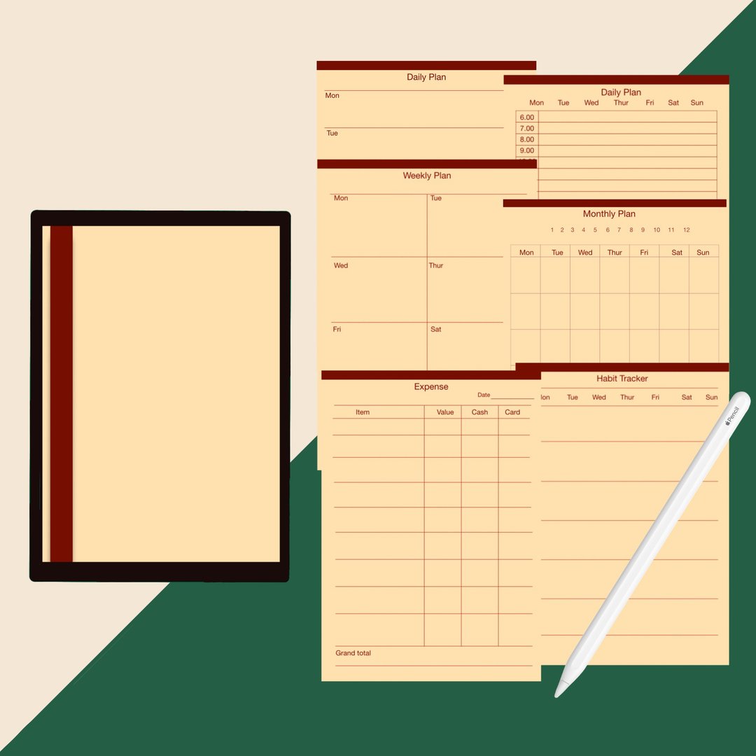 Digital template paper pack - 电子手帐及素材 - 其他材质 