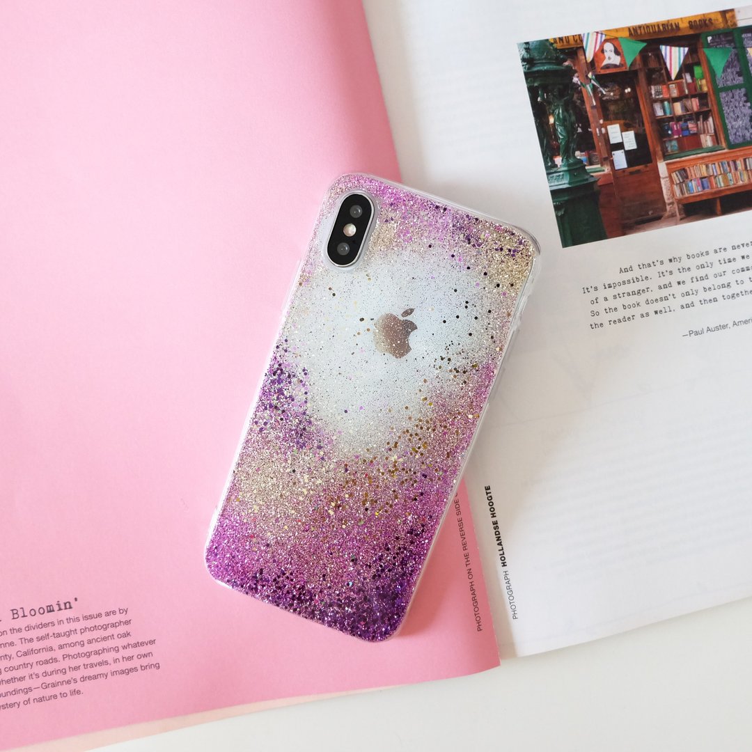 amethyst | case, handmade, phone case, glitter case, iphone case, samsung case - 手机壳/手机套 - 防水材质 紫色