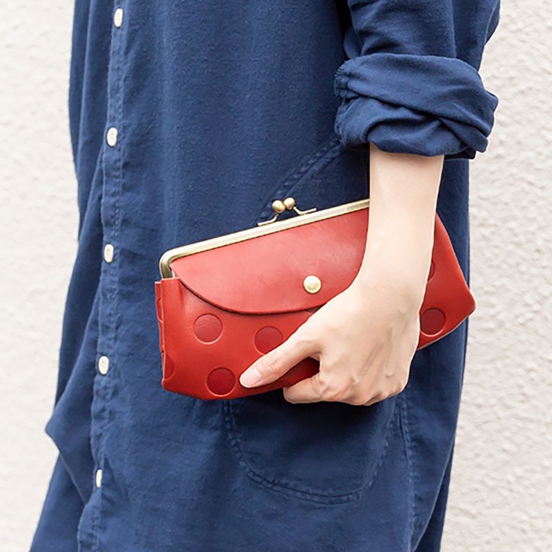 日本Kanmi. - Candy 系列长款搭扣钱包 - 皮夹/钱包 - 真皮 