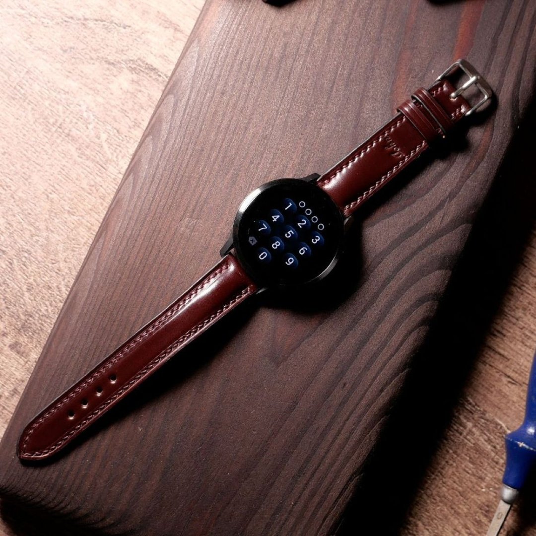 【定制化礼物】马臀皮 Cordovan 手缝经典表带、Apple、Garmin 手表 - 表带 - 真皮 