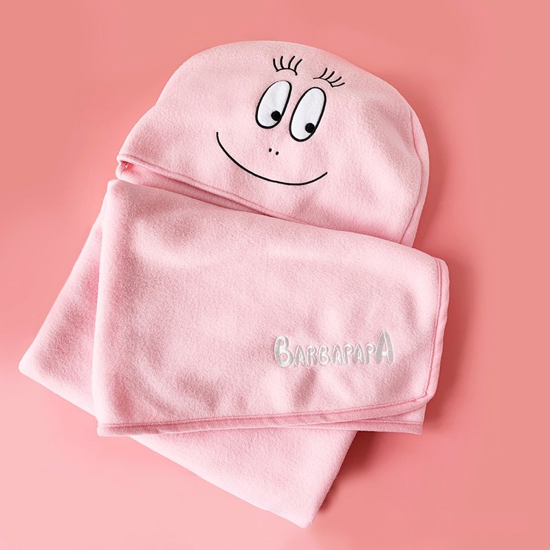 【BARBAPAPA泡泡先生】造型披肩 毛毯 懒人毯・正版授权 - 被子/毛毯 - 其他人造纤维 粉红色