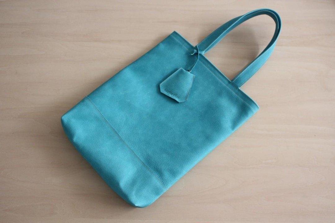 Sky color tote bag orders production of pigskin - 手提包/手提袋 - 真皮 蓝色