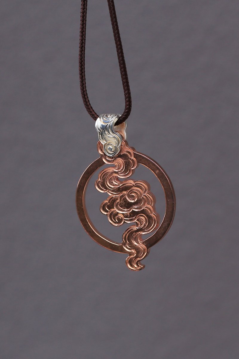 壹染指原创纯手工 | 999纯银+纯铜 | 祥云项链 | 现货一件 - 项链 - 纯银 
