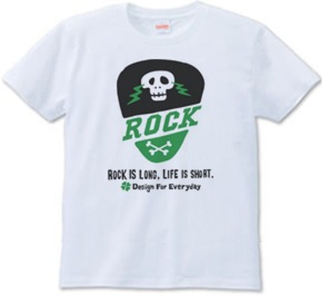 Guitar pick - Skull &amp; Clover ~ S~XL T-shirt order product] - 中性连帽卫衣/T 恤 - 纸 白色