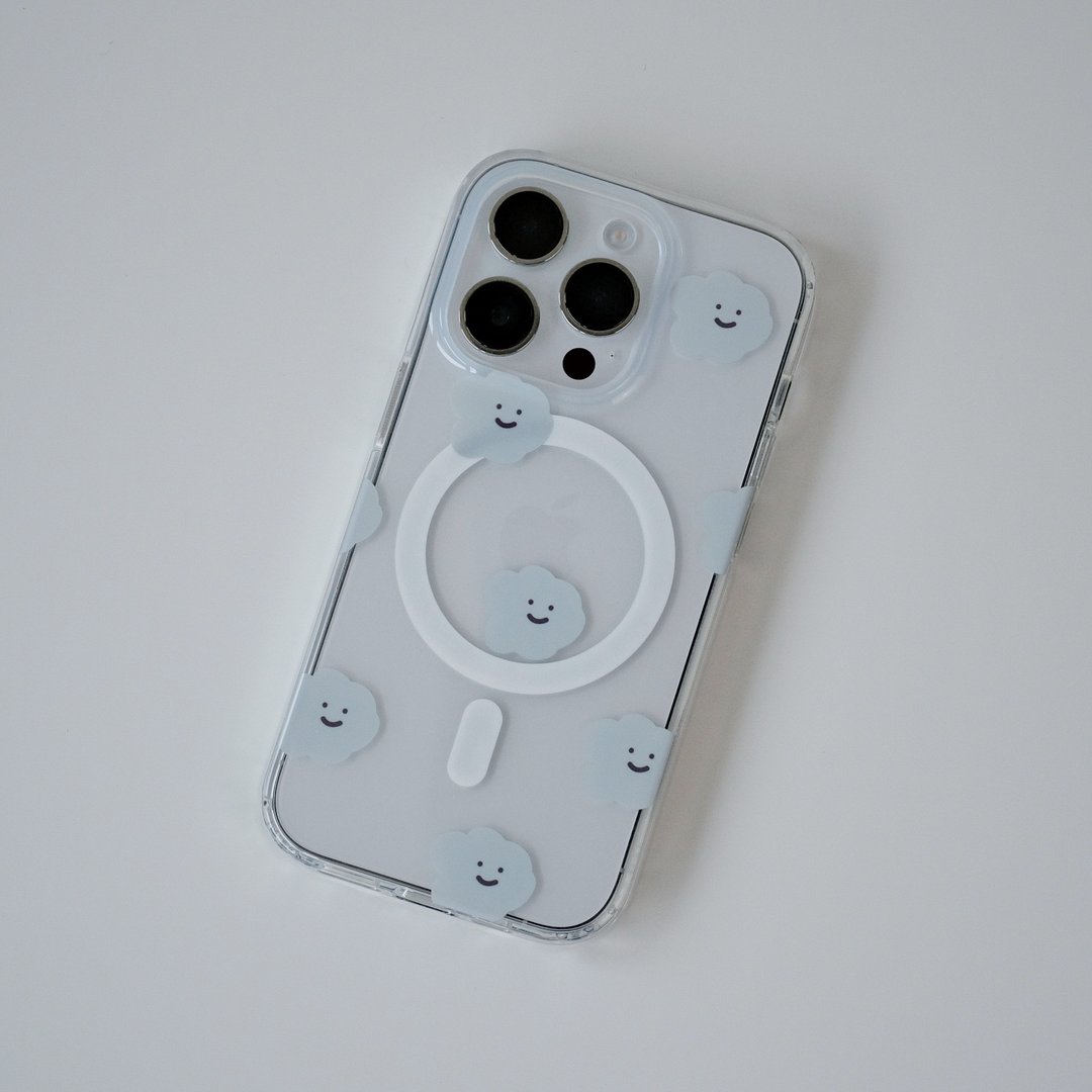 飘浮喜宝 - 磁吸防摔方块壳 iPhone 12~17 手机壳 - 手机壳/手机套 - 塑料 透明